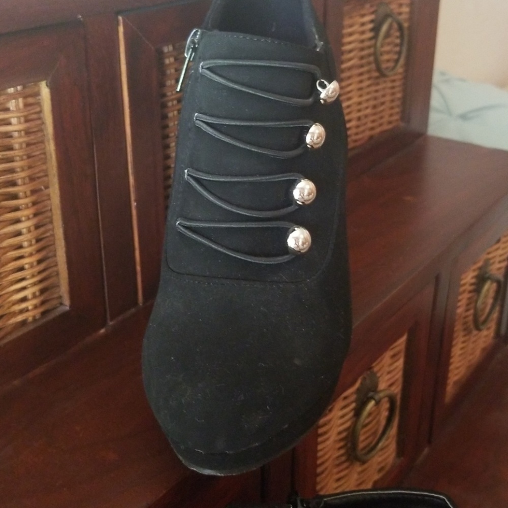 Top Moda Black Ankle Boots Size 5 - Picture 3 of 8